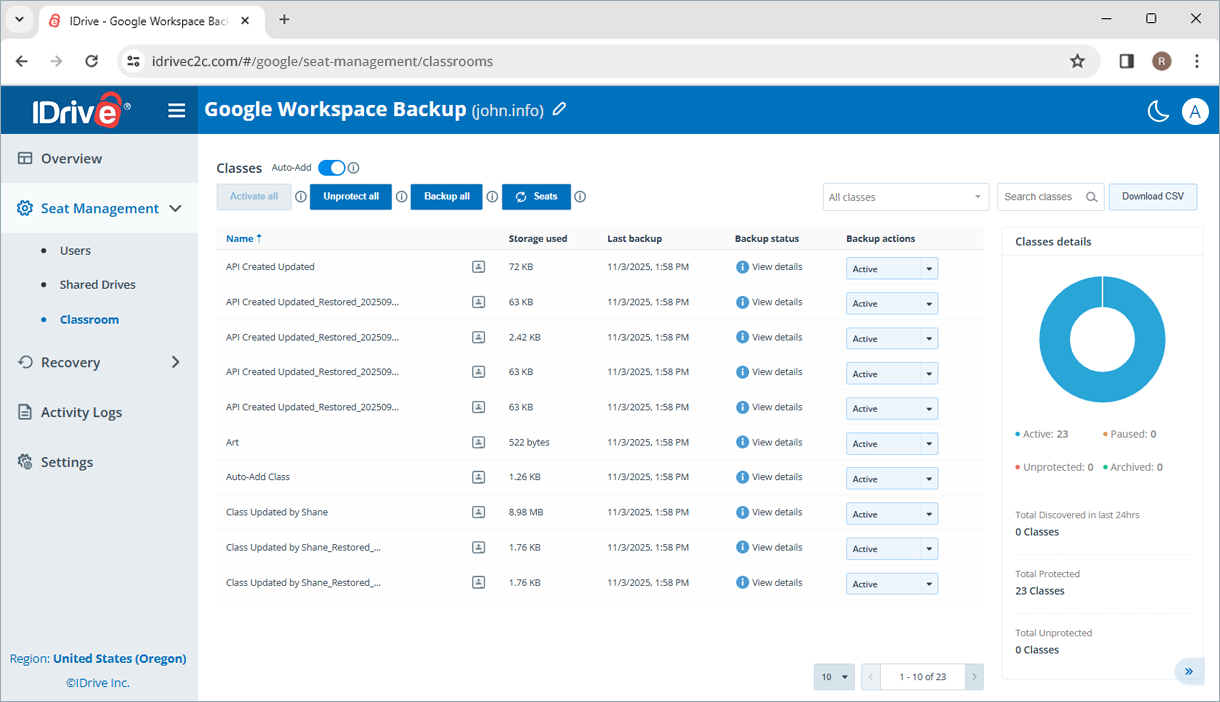 Managment console