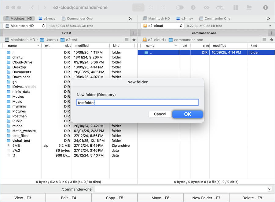 Right-click and then click Create folder, enter the name for the folder, then click OK