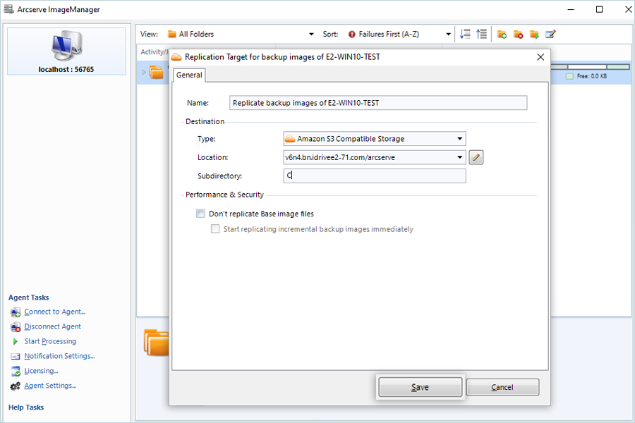 Arcserve Replication Target