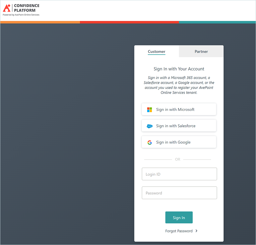 Log in to your AvePoint Opus portal