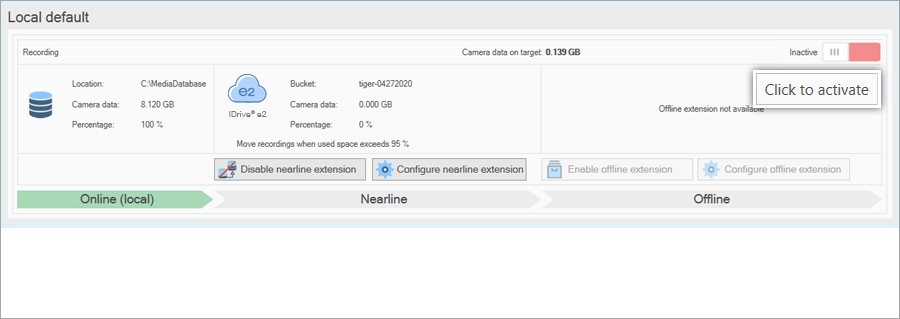 Milestone XProtect integration with IDrive e2 cloud storage