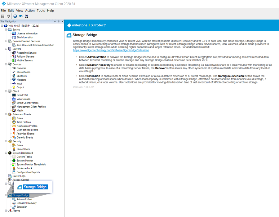 Milestone XProtect integration with IDrive e2 cloud storage