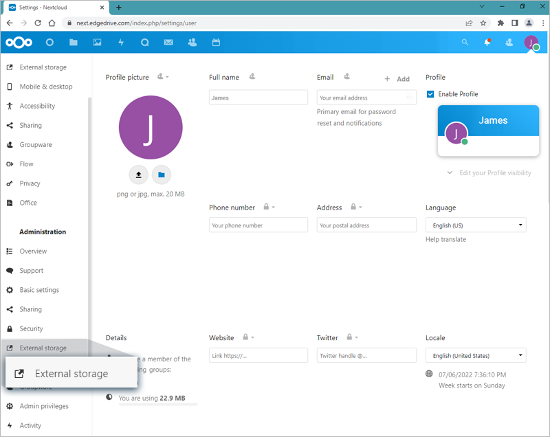 IDrive e2 with nextcloud