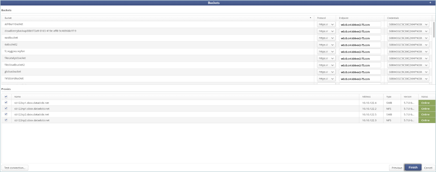 Select all proxies and click Finish