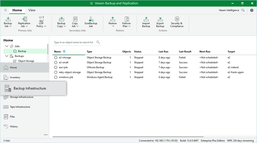 Veeam Proxmox Guide - select backup infrastructure