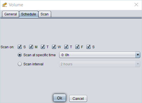 Select the Schedule tab and click OK