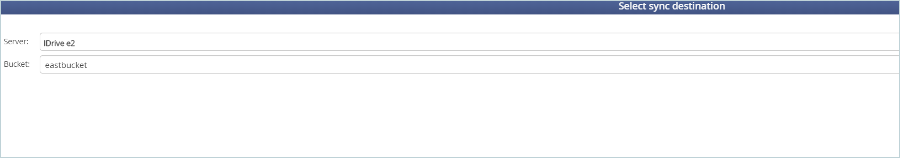 Set sync destination and click Next
