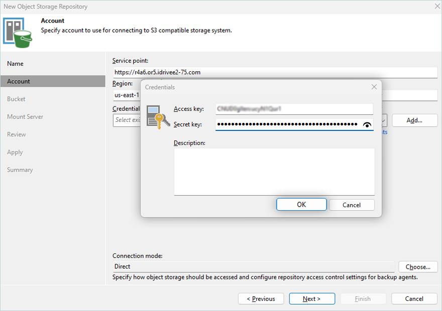 Veeam Proxmox Guide - enter details and click OK