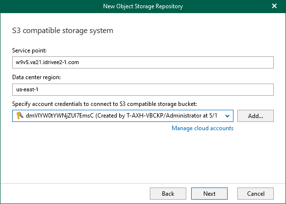 IDrive e2 with Veeam office365