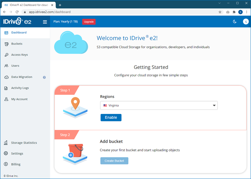 FAQ dashboard - Enable region from dashboard screen