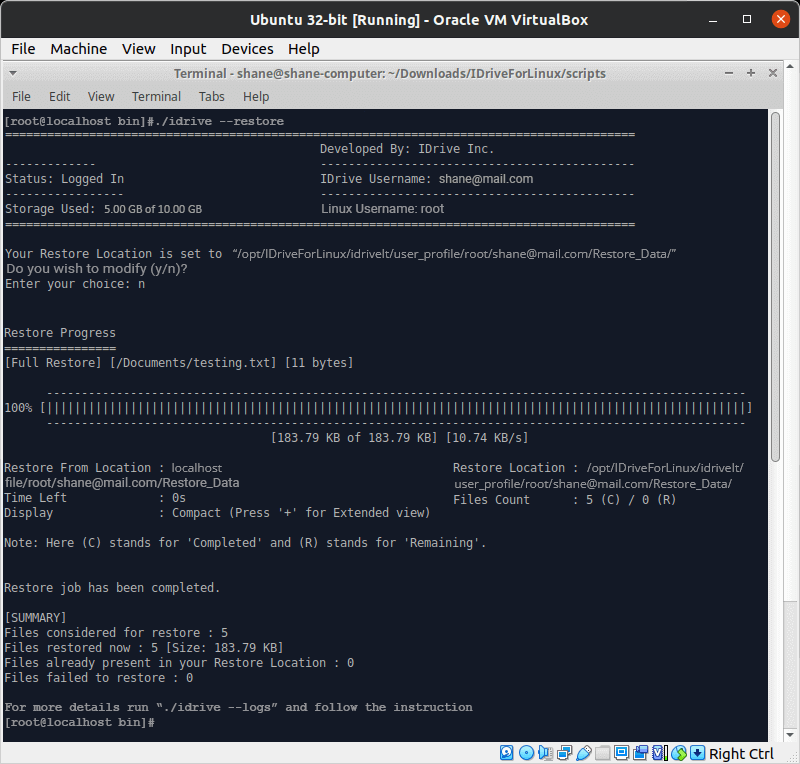 restoreScript