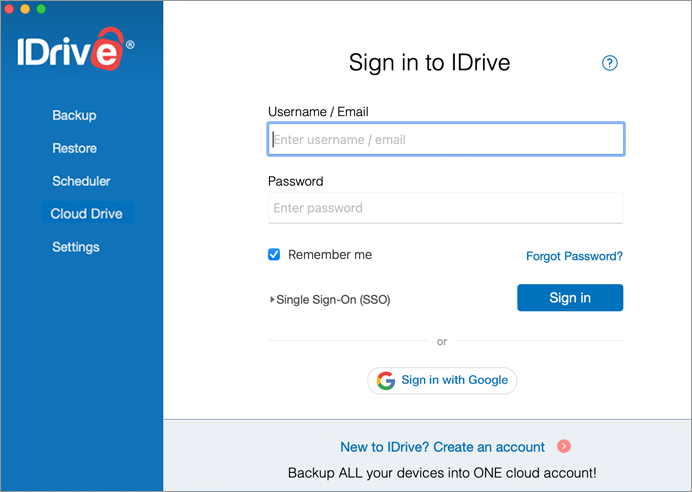 IDrive for Mac