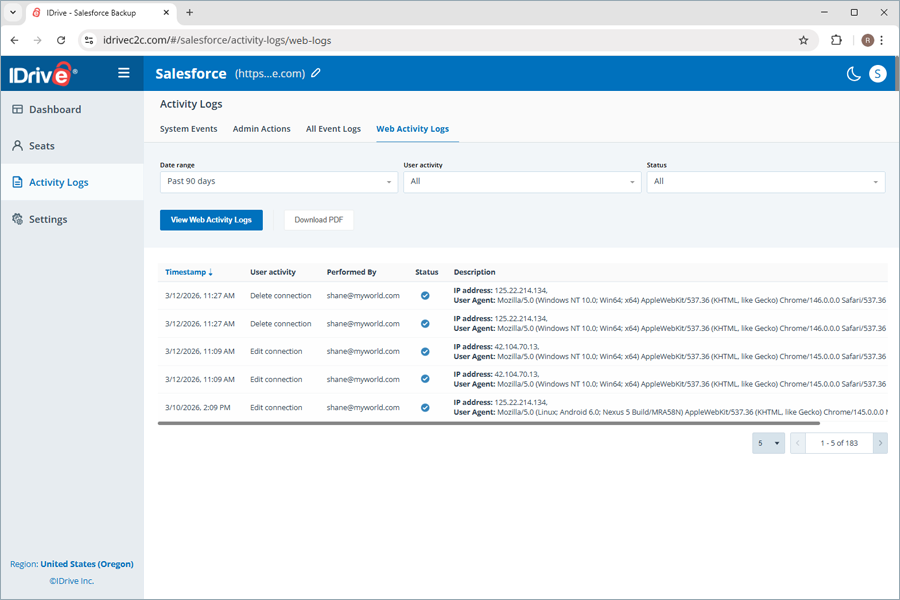  view client wise status